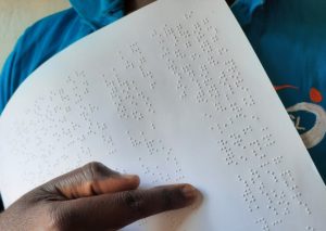 Braille teaching at IncPart Services